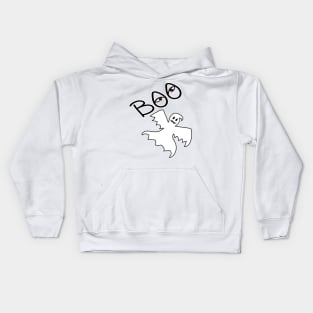 Halloween fun, spooky designs, ghost Kids Hoodie